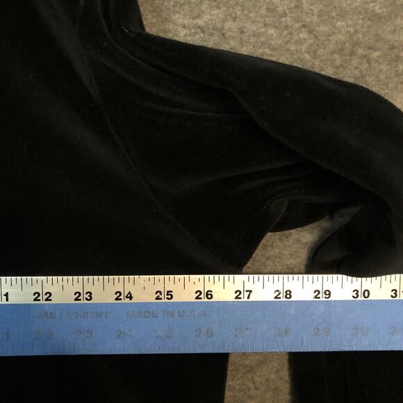 Jason Maxwell Shirt Womens XL Black Velour Leopard Print Sweater Pullover Casual - Picture 6 of 10